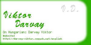 viktor darvay business card